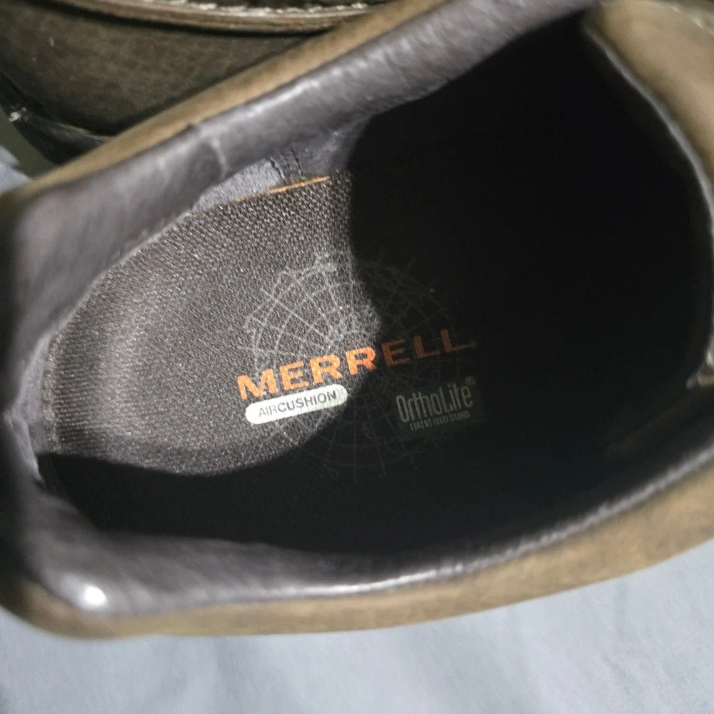 Merrell World Rambler Oxford Mens 11 Dark Earth Leather J45097W Wide Toe Box